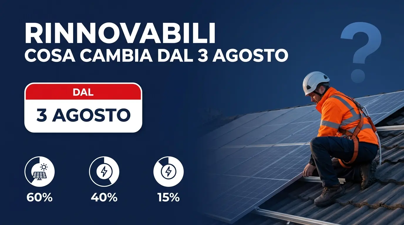 Ristrutturazioni: dal 3 agosto le rinnovabili obbligatorie arrivano al secondo livello