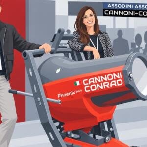 Stand Cannoni Conrad al Congresso Assodimi/Assonolo 2026 con il cannone nebulizzatore Phoenix Plus