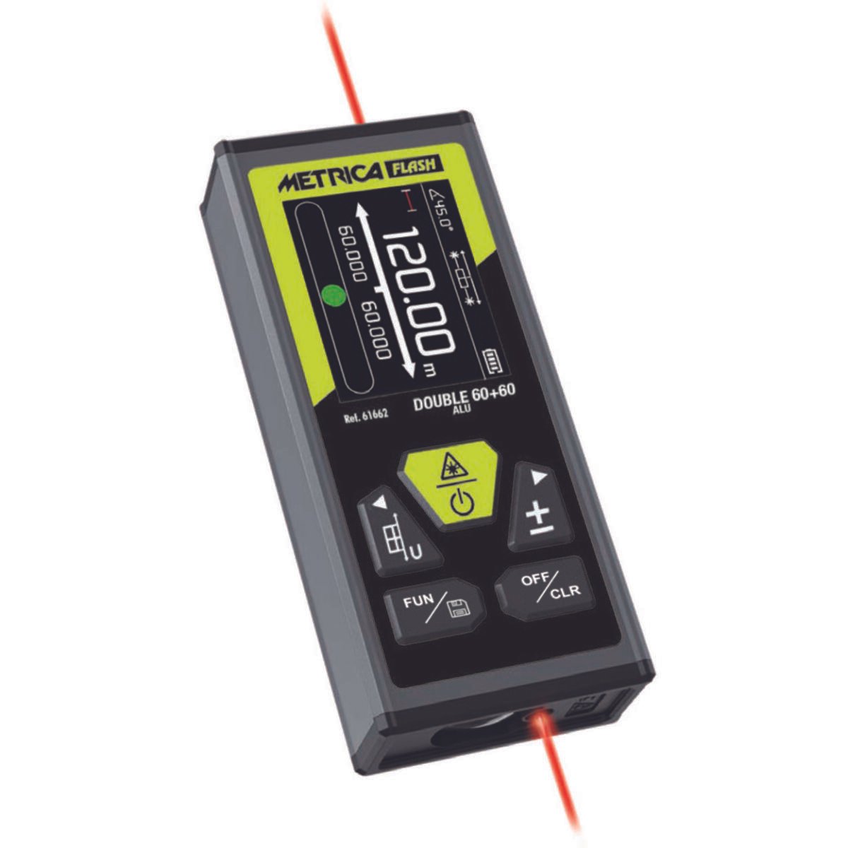 Distanziometro doppio laser Metrica Double 60+60 Alu