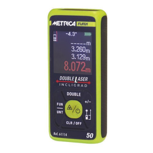 Distanziometro doppio laser Metrica Double Laser Incligrad 50 m