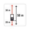 Distanziometro doppio laser Metrica Double Laser Incligrad 50 m dettaglio