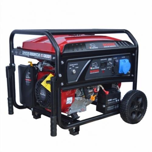 Generatore Bisonte SK5000E su ruote, vista laterale del pannello comandi