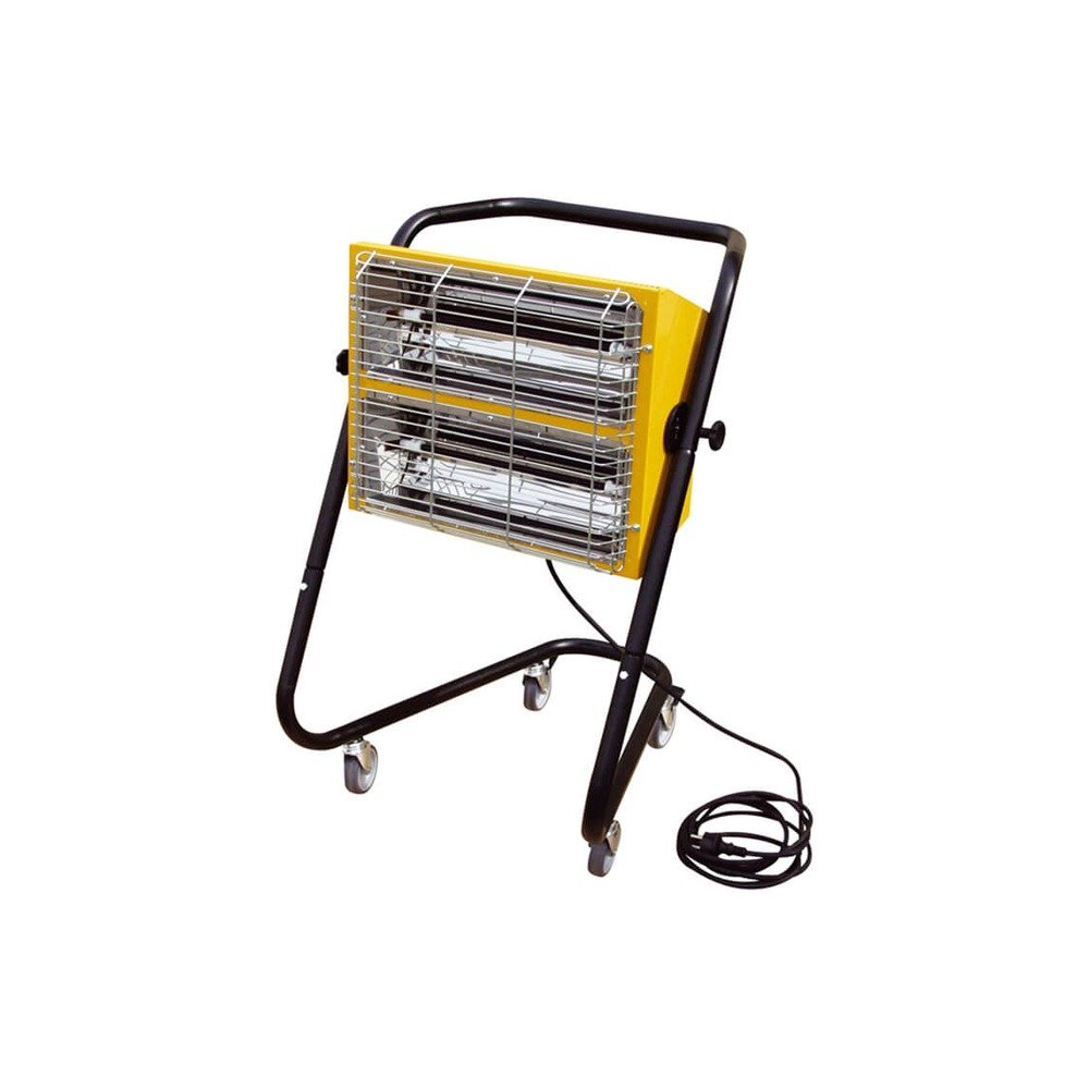 Master Riscaldatore a Infrarossi Elettrico HALL 3000 da 3 kW con supporto a ruote su fondo bianco