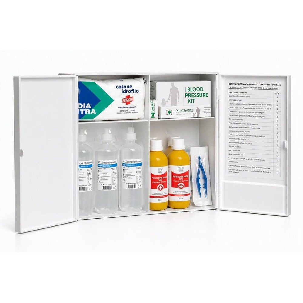 Safe-Work Armadietto Primo Soccorso Allegato 1 in Plastica