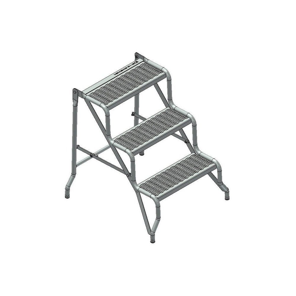 Scala edile zincata con 3 gradini antiscivolo