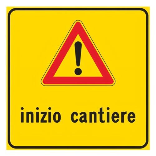 Cartello Inizio Cantiere 60x60 cm