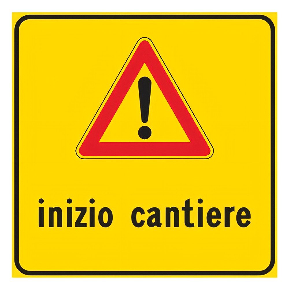 Cartello Inizio Cantiere 60x60 cm