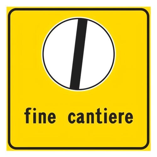 Cartello Fine Cantiere 60x60 cm