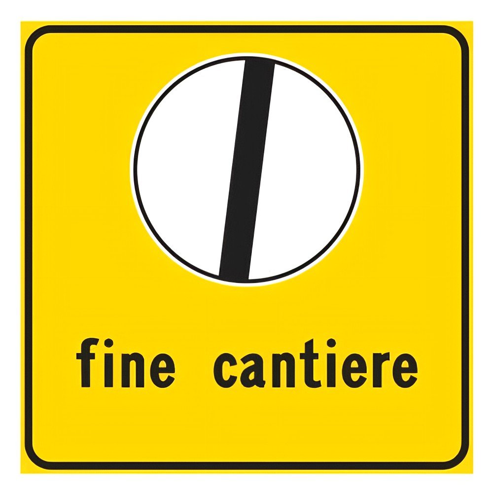 Cartello Fine Cantiere 60x60 cm